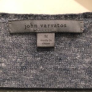 John Varvatos light V neck sweater. Medium. Denim blue.